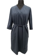 Szlafrok damski klasyczny na zakłady z paskiem