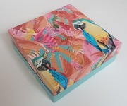 Pudełko ozdobne na prezent dekoracyjne box po Pure Beauty nr 8 Papugi Ary