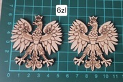 Drewniany orzeł godło dekoracja patriotyczna rękodzieło DIY