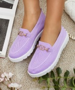 Damskie mokasyny materiałowe Lila fiolet 
