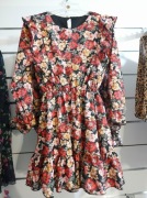 Sukienka dziewczęca w kwiaty r. 116,128