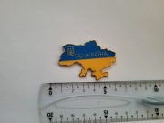 Magnes na lodówkę - 678f. UKRAINA Mapa metalowa