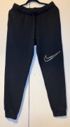 Spodnie dresowe Nike - Loose Fit, czarne, złote logo, rozmiar M
