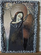Anioł panel decoupage rękodzieło