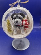 Bombka3d Z  ręcznie wykonanym Sznaucer miniaturowy 