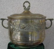 WAZA DO PONCZU, 1 poł. XX w.. złocony metal,