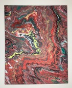 Obraz abstrakcja pouring akryl