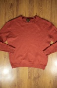 Sweter Superdry r. M okrągły dekolt kolor ceglany wełna nylon bawełna 