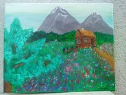 Obraz "Chata w górach"