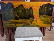 OBRAZ OZDOBNY NA SCIANĘ Z LAKI