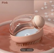 Szczotka masażer do kąpieli dla psa kota RÓŻOWA