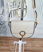 Torebka damska listonoszka eko skóra beżowa