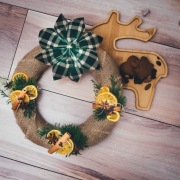 Minimalistyczny Wianek Świąteczny z juty