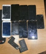 Pakiet 9 Telefonów Plus Baterie Apple z demontażu.. 