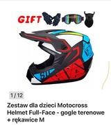 Kask dziecięcy typ enduro na motor/rower /hulajnogę