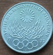 Niemcy 10 marek, 1972 r Igrzyska Olimpijskie, - Płomień