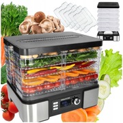 DUŻA Suszarka do Grzybów Owoców Warzyw Yoer INOX +Termoobieg 450W +Timer