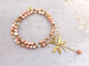 Jaspis, kamień słoneczny, kwarc, hematyt - stal - UNIKAT 