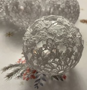 Bombki choinkowe 6 sztuk średnica 10cm Ręcznie robione na szydełku 