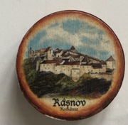 Drewniany magnes na lodówkę Rumunia Bukareszt Braszów Gałacz Jassy RASNOV 7