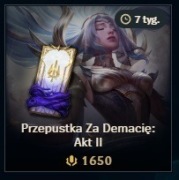 lol pass Demacia akt2 1650  league of legends pass przepustka