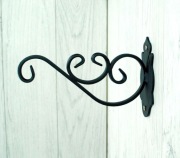 Wieszak Hak Uchwyt metalowy kuty na doniczkę - Czarny RAL 9005 (W71)