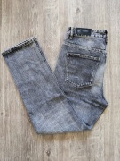 Nowe Jeansy Elias Rumelis W31 Szare Straight Leg Premium Denim