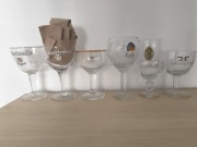 Pokal, kielich, zestaw szklanek piwa belgijskie 
