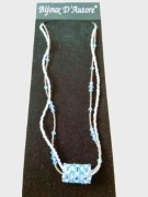 Naszyjnik Blue Laguna kryształki  błekit Bijoux D Autore z