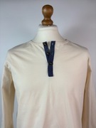 Longsleeve Henry Choice XL kremowy bawełniany zapinany na guziki bluza