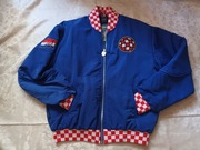(Unikat)Cienka kurtka Chorwacja.Piłka nożna.Moda.Odzież.Sport.Futbol.Retro