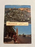 Marrakesz Place Djemaa el-Fna Pocztówka zapisana ze znaczkiem – Maroko