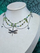 Handmade - Naszyjnik Ważka Fairycore – Boho, Goblincore, Estetyka Natury