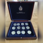 Jan Paweł II - 12 srebrnych numizmatów / kolekcja!