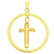 Złoty krzyżyk wisiorek AU375 0.88g 