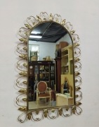 Lustro wiszące mosiężne 90X60cm