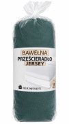 Prześcieradło Jersey z gumką 180x200 zieleń butelkowa