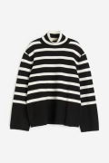 Sweter z Półgolfem H&M Czarny/Paski M