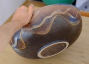 Duża miska misa półmisa z kamionki Handmade