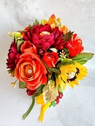 Bukiet jesienny z cukierkami w pudełku (rozmiar L)