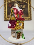 Bombka choinkowa duży DOMEK 20 cm szklane bombki 1 szt kształtki  