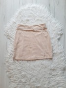 Piękna beżowa spódniczka sztruksowa z rozporkiem XS 34