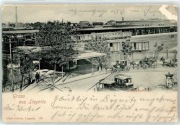LEGNICA Liegnitz dworzec kolejowy dorożki 1899