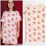 Koszula nocna Walentynki serca Kupidyn 100% bawełna L