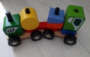 Playtive, Drewniana zabawka, kolejka z wagonami 