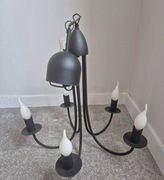 Żyrandol lampa wisząca sufitowa świecznik czarny 