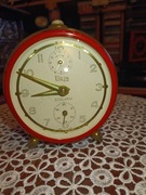 Stary ciekawy budzik kolekcjonerski nakręcany germanu sprawny 