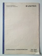 Instrukcja serwisowa do wzmacniacza Unitra PW 7010 i PW 7020