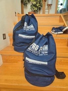 Dwa sportowe plecaczki worki dla bliżniąt + nerki na bidony