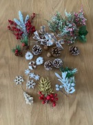 Gałązki szyszki różne ozdoby świąteczne do stroików